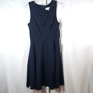 Harper Navy Blue Cowl Neck Sleeveless Midi Dress Size 12 NWT